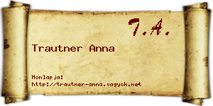 Trautner Anna névjegykártya